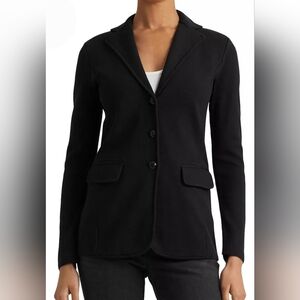 Lauren Ralph Lauren Sweater-Knit Blazer Women Petite L